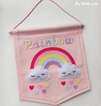 Kinderzimmer Dekoration, Deko für's Kinderzimmer, Banner Rainbow